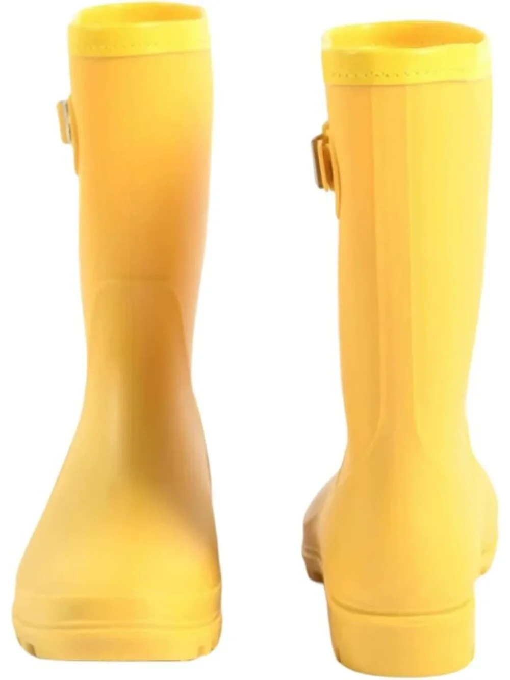 Women's Yellow Anti-Slipping Comfortable Waterproof Mid Calf Light Rain Boots